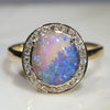 Solid Boulder Opal Gold Ring