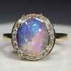 Natural Australian Opal with Diamonds