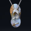 Australian Boulder Opal  Silver Thong Pendant with Silver Chain