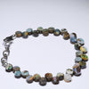 Natural Australian Boulder Opal Silver Bracelet 16.5cm-18.50cm Code BR520