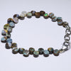 Natural Australian Boulder Opal Silver Bracelet 16.5cm-18.50cm Code BR520