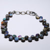 Natural Australian Boulder Opal Silver Bracelet 18.5cm Code BR521