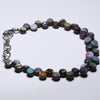 Natural Australian Boulder Opal Silver Bracelet 18.5cm Code BR521