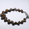 Natural Australian Boulder Opal Silver Bracelet 18cm-20cm Code BR523