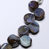 Natural Australian Boulder Opal Silver Bracelet 18cm-20cm Code BR523