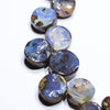 Natural Australian Boulder Opal Silver Bracelet 18cm-20cm Code BR523