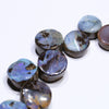 Natural Australian Boulder Opal Silver Bracelet 18cm-20cm Code BR523