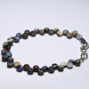 Natural Australian Boulder Opal Silver Bracelet 18cm Code BR518