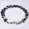Natural Australian Boulder Opal Silver Bracelet 18cm Code BR518