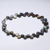 Natural Australian Boulder Opal Silver Bracelet 18cm Code BR518