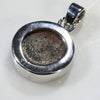 Natural Australian Boulder Opal and Diamond Silver Pendant with Silver Chain