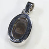Natural Australian Boulder Opal and Diamond Silver Pendant with Silver Chain