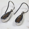 Natural Australian Boulder Opal  Silver Earring