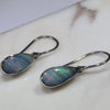 Natural Australian Boulder Opal  Silver Earring