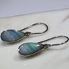 Natural Australian Boulder Opal  Silver Earring
