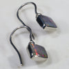 Natural Australian Boulder Opal  Silver Earring