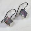 Natural Australian Boulder Opal  Silver Earring