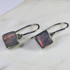 Natural Australian Boulder Opal  Silver Earring