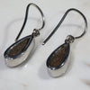 Natural Australian Boulder Opal  Silver Earring