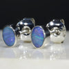 Natural Australian Boulder Opal  Silver Stud Earring