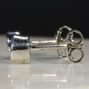 Natural Australian Boulder Opal  Silver Stud Earring