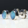 Natural Australian Boulder Opal  Silver Stud Earring