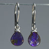 Natural Australian Boulder Opal  Silver Earring