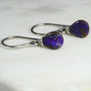 Natural Australian Boulder Opal  Silver Earring
