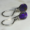 Natural Australian Boulder Opal  Silver Earring