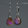 Natural Australian Boulder Opal  Silver Earring