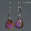 Natural Australian Boulder Opal  Silver Earring
