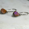 Natural Australian Boulder Opal  Silver Earring
