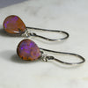 Natural Australian Boulder Opal  Silver Earring