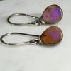 Natural Australian Boulder Opal  Silver Earring