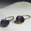 Natural Australian Boulder Opal  Silver Earring