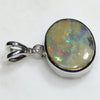 Sterling Silver-Solid Opal- natural Diamond