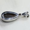 Natural Australian Boulder Opal and Diamond Silver Pendant with Silver Chain