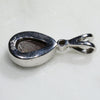 Natural Australian Boulder Opal and Diamond Silver Pendant with Silver Chain