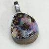 Australian Boulder Opal Silver Loop Pendant with Silver Chain