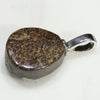 Australian Boulder Opal Silver Loop Pendant with Silver Chain