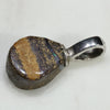 Australian Boulder Opal Silver Loop Pendant with Silver Chain