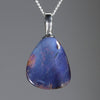 Australian Boulder Opal Silver Loop Pendant with Silver Chain
