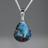 Australian Boulder Opal Silver Loop Pendant with Silver Chain