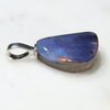 Australian Boulder Opal Silver Loop Pendant with Silver Chain