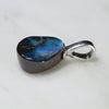 Australian Boulder Opal Silver Loop Pendant with Silver Chain