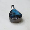 Australian Boulder Opal Silver Loop Pendant with Silver Chain