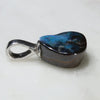 Australian Boulder Opal Silver Loop Pendant with Silver Chain