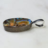 Australian Boulder Opal Silver Loop Pendant with Silver Chain