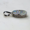 Australian Boulder Opal Silver Loop Pendant with Silver Chain