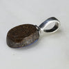 Australian Boulder Opal Silver Loop Pendant with Silver Chain